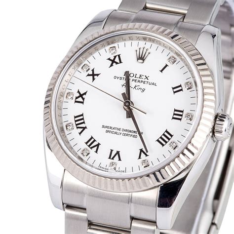 rolex air king white|Rolex Air-King new price.